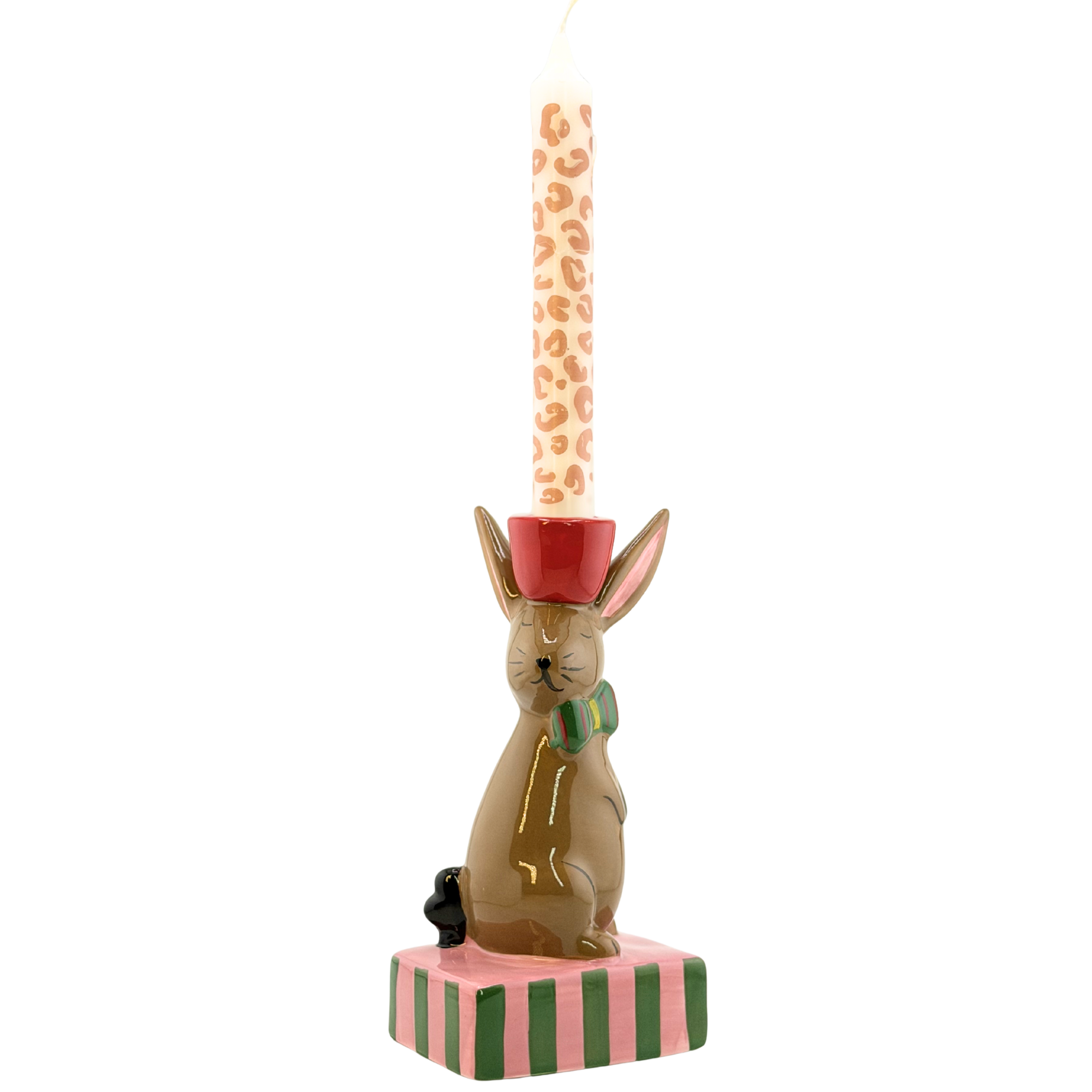 Kerzenhater Hase mit Schleife
