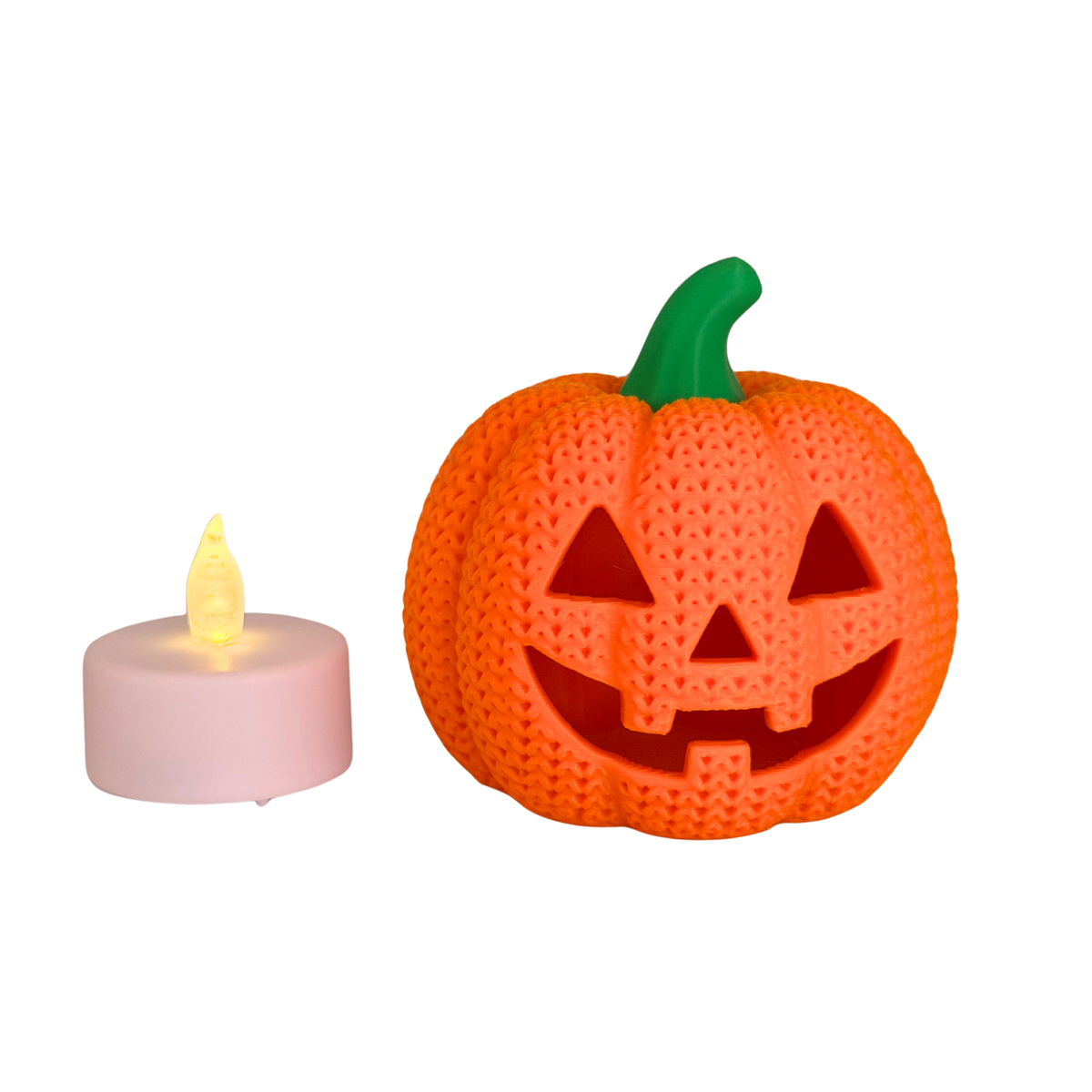 Strick Kürbis Halloween - der leuchtende Kürbis