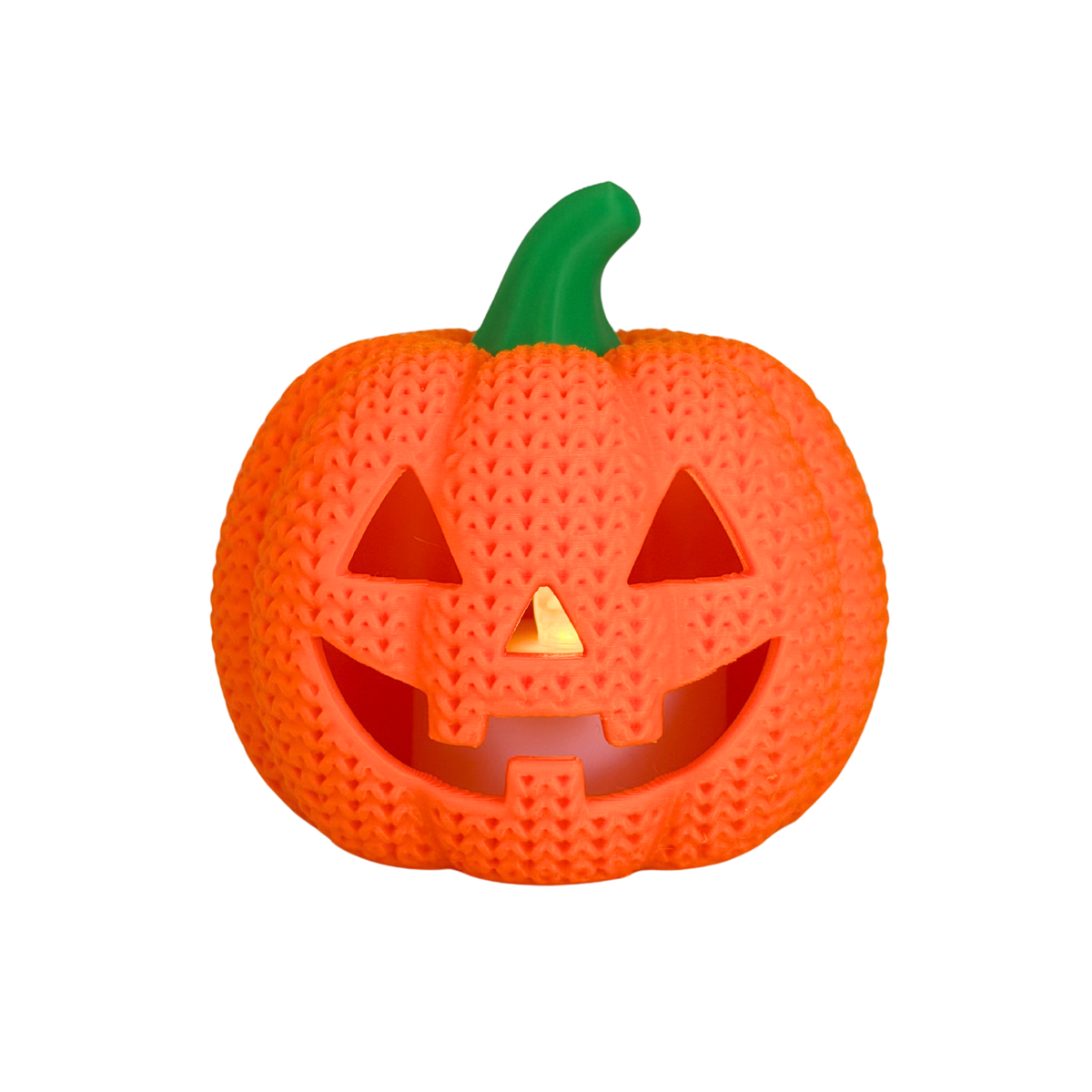 Strick Kürbis Halloween - der leuchtende Kürbis