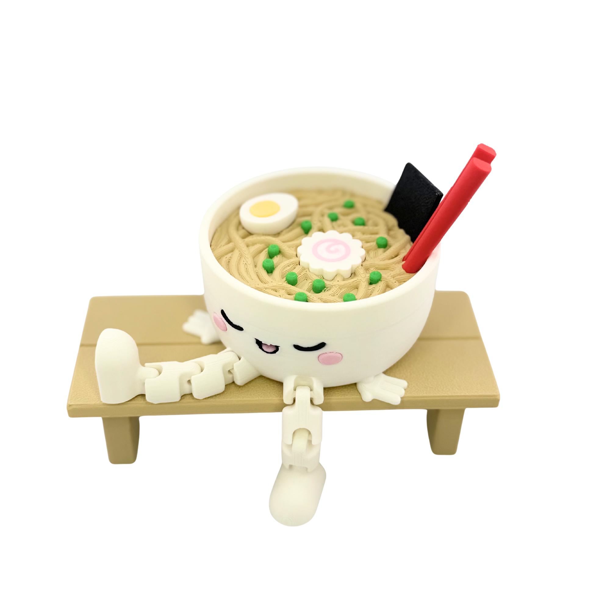 Ramen Suppen Männchen Kantenhocker