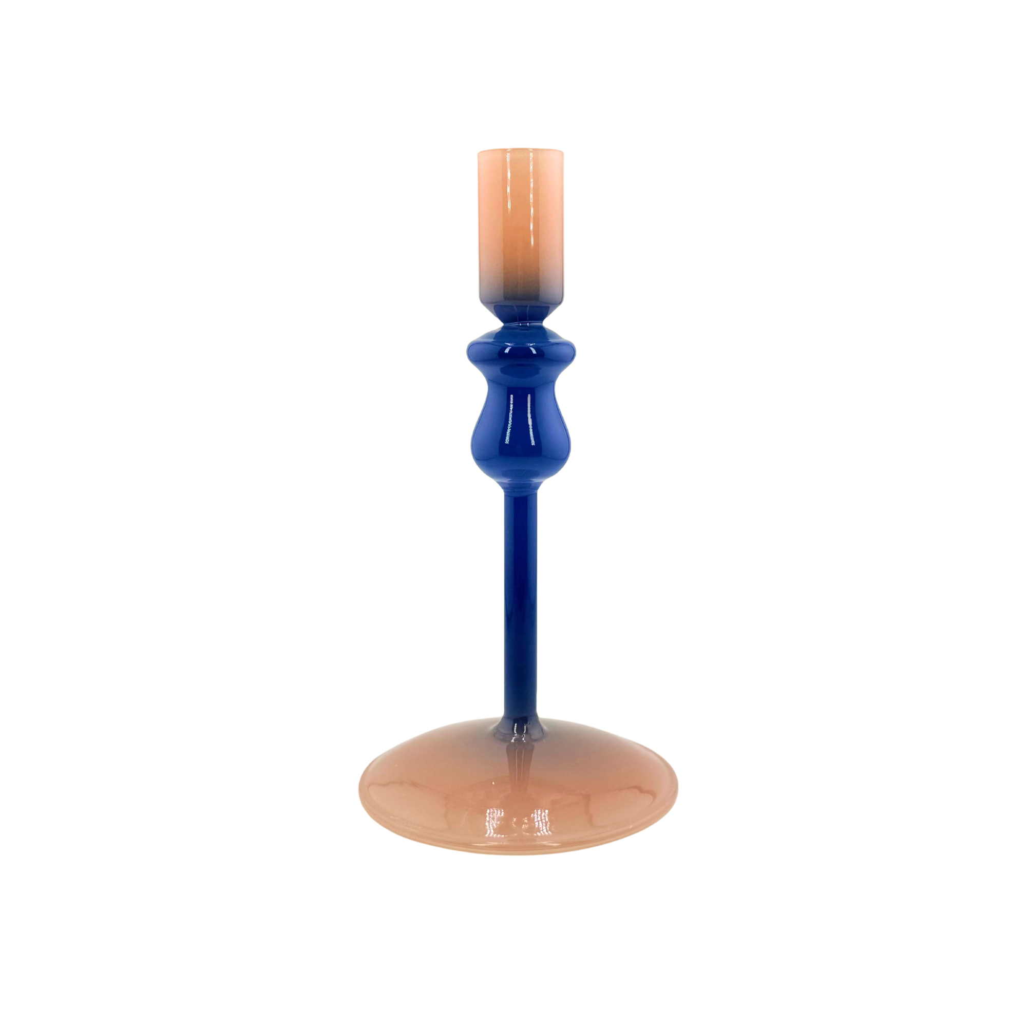 Kerzenhalter Duo Color Soft Pink und Cobalt Blau (small)