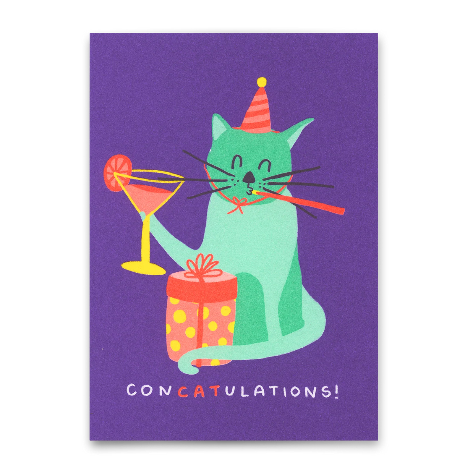 Karte „ConCatulations“ für Katzenfans 🐱🍸