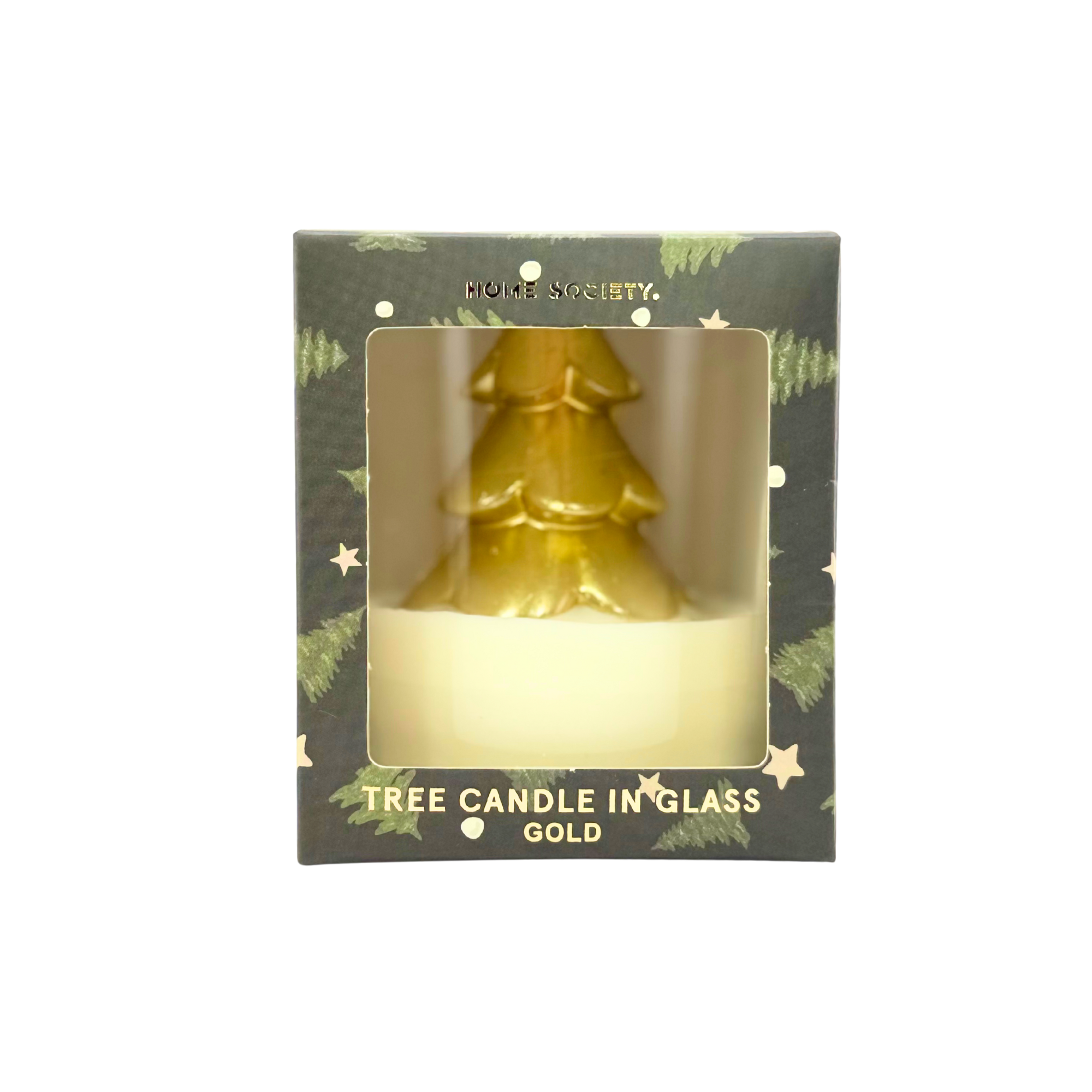 Golden Tree Candle im Glas – mit Geschenkbox