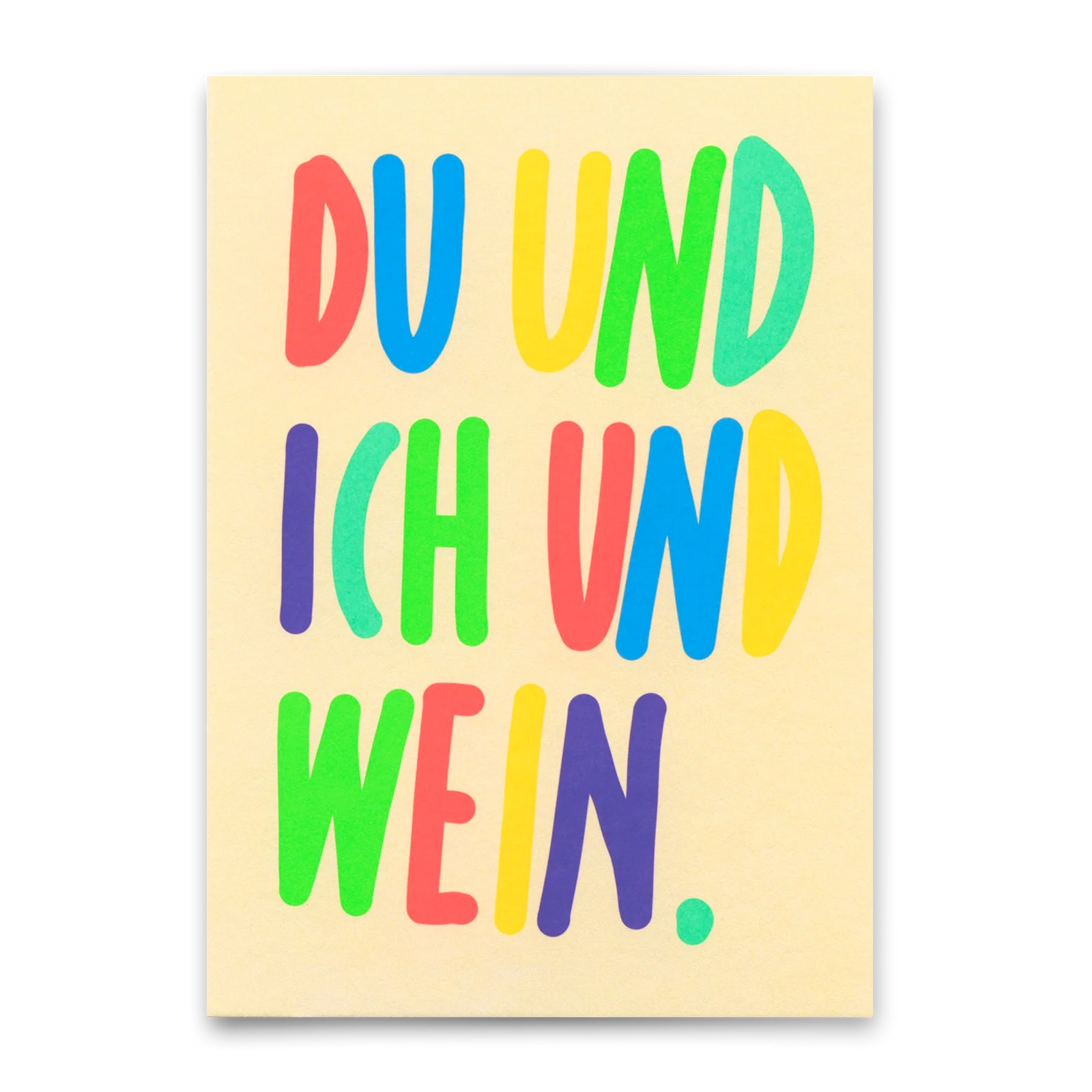 Karte Du und Ich und Wein