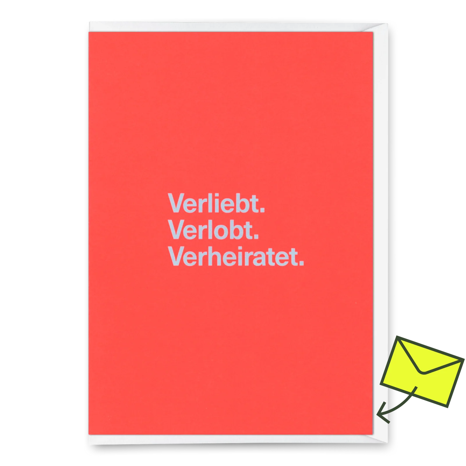Klappkarte Verliebt Verlobt Verheiratet